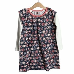 Tea Collection printed layered Floral Folk Dress 2T